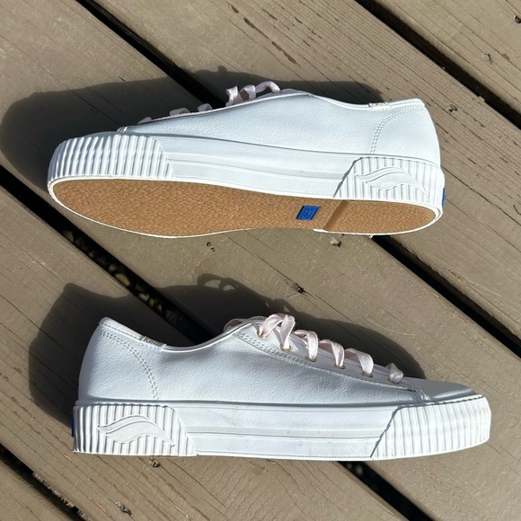 KEDS White Leather Triple Up Platform Lace Up Sneakers | Size 10 / EU 41 - Picture 12 of 14